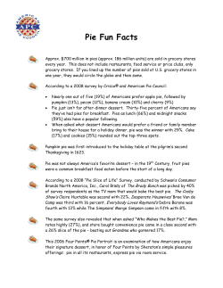 Pie Fun Facts