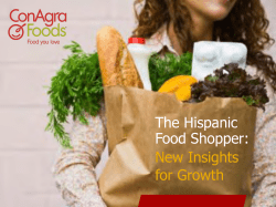 The Hispanic Food Shopper: New Insights for Growth