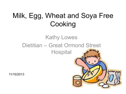 Milk, Egg, Wheat and Soya Free Cooking Kathy Lowes – Great Ormond Street