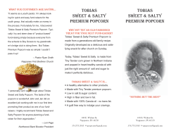 tobias sweet &amp; salty premium popcorn what our customer’s are saying...