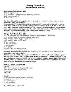 Savory Selections Freezer Meal Recipes Asian Java Pork Chops (#1)
