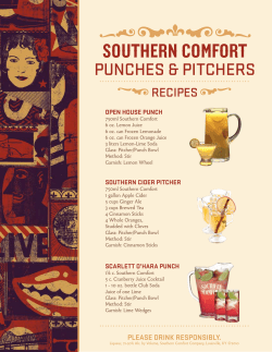 SOUTHERN COMFORT PUNCHES &amp; PITCHERS RECIPES
