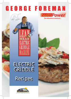 ELECTRIC GRIDDLE Recipes