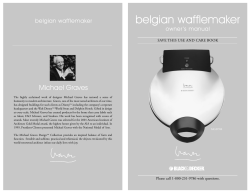 belgian wafflemaker Michael Graves owner ’s manual SAVE THIS USE AND CARE BOOK