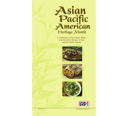 A Celebration of the Unique Tastes and Distinctive Recipes of Asia www.stopandshop.com
