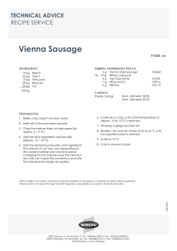 Vienna Sausage TECHNICAL ADVICE RECIPE SERVICE F1050_en