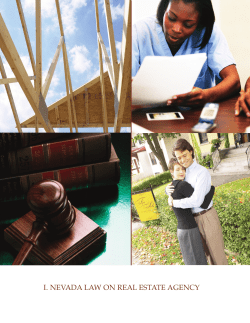 I. NEVADA LAW ON REAL ESTATE AGENCY