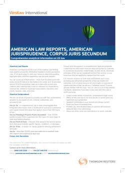 AMERICAN LAW REPORTS, AMERICAN JURISPRUDENCE, CORPUS JURIS SECUNDUM