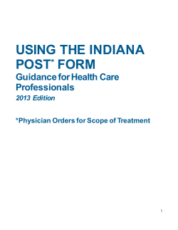 USING THE INDIANA POST FORM
