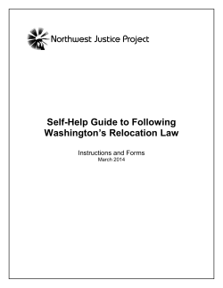 Self-Help Guide to Following Washington’s Relocation Law Instructions and Forms