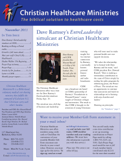EntreLeadership simulcast at Christian Healthcare Ministries November 2011