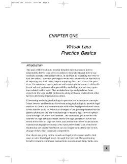 Virtual Law Practice Basics CHAPTER Introduction