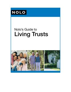 Living Trusts N O LO Nolo’s Guide to
