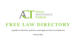 FREE LAW DIRECTORY  January 2013