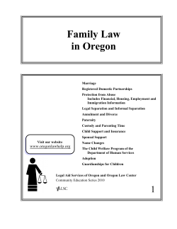 Family Law in Oregon