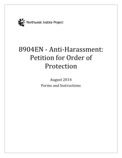 8904EN - Anti-Harassment: Petition for Order of Protection