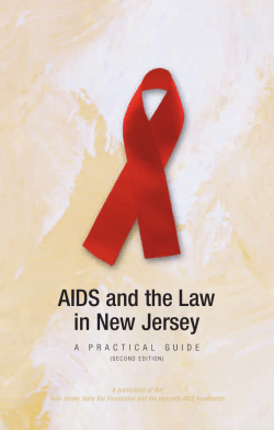 AIDS and the Law in New Jersey A
