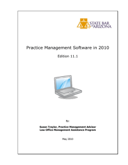 Practice Management Software in 2010 Edition 11.1