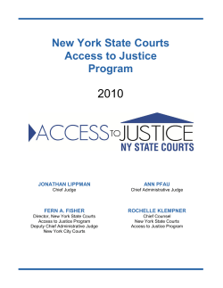 2010 New York State Courts Access to Justice Program