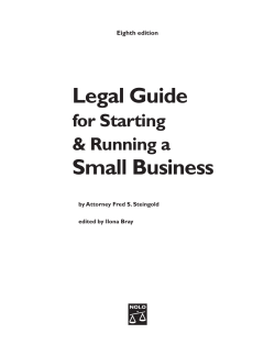 Legal Guide Small Business for Starting &amp; Running a