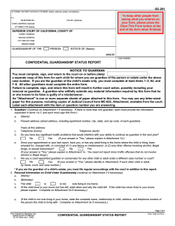 GC-251 SUPERIOR COURT OF CALIFORNIA, COUNTY OF