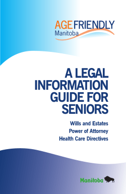 A LEGAL INFORMATION GUIDE FOR SENIORS
