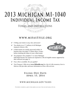 2013 Michigan MI-1040 Individual Income Tax Forms and Instructions