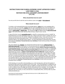 INSTRUCTIONS FOR FLORIDA SUPREME COURT APPROVED FAMILY LAW FORM 12.960,
