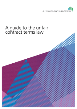 A guide to the unfair contract terms law