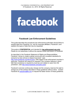 Facebook Law Enforcement Guidelines