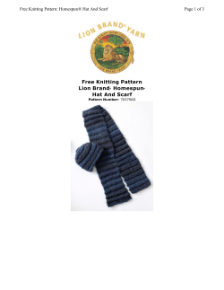 Free Knitting Pattern Lion Brand Homespun Hat And Scarf
