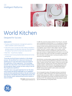 World Kitchen GE Intelligent Platforms Designed for Success
