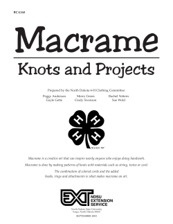 Macrame Knots and Projects