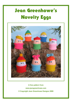 Jean Greenhowe’s Novelty Eggs  A free pattern from