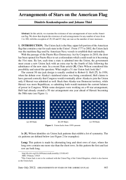 Arrangements of Stars on the American Flag
