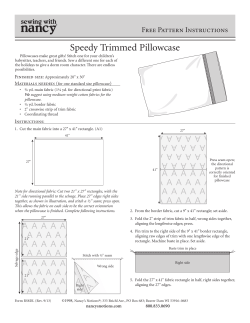 Speedy Trimmed Pillowcase  Free Pattern Instructions