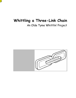 Whittling a Three-Link Chain An Olde Tyme Whittlin’ Project