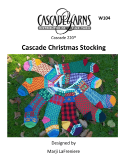Cascade Christmas Stocking W104 Designed by Marji LaFreniere