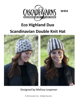 Eco Highland Duo Scandinavian Double Knit Hat W454 Designed by Melissa Leapman