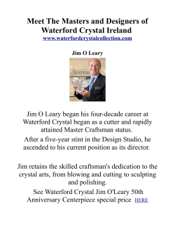 Meet The Masters and Designers of Waterford Crystal Ireland