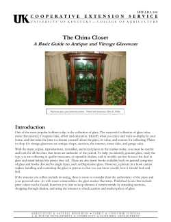 The China Closet Introduction A Basic Guide to Antique and Vintage Glassware