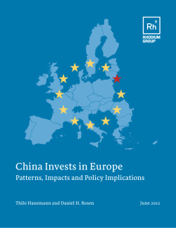 China Invests in Europe  Patterns, Impacts and Policy Implications