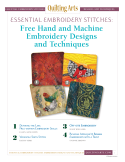 Free hand and machine embroidery designs and techniques essential embroidery stitches: