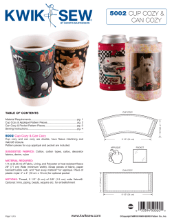 KWIK  SEW 5002 CUP COZY &amp; CAN COZY