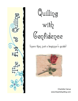 Quilling with Confidence (more than just a beginner’s guide)