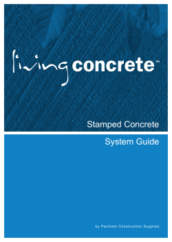 Stamped Concrete System Guide by Parchem Construction Supplies