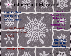 Online Quilt Magazine  Stack the Deck with Stacking