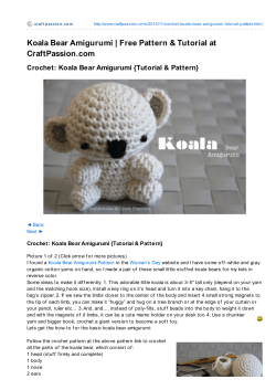 Koala Bear Amigurumi | Free Pattern &amp; Tutorial at CraftPassion.com