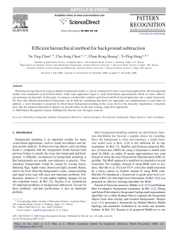 Efﬁcient hierarchical method for background subtraction ARTICLE IN PRESS Yu-Ting Chen