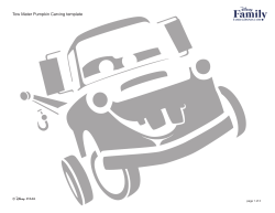 Tow Mater Pumpkin Carving template © page 1 of 2